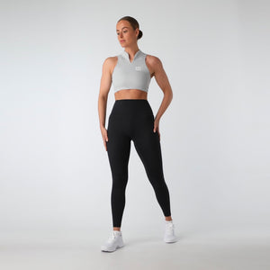 Sustainable womens high waisted black leggings